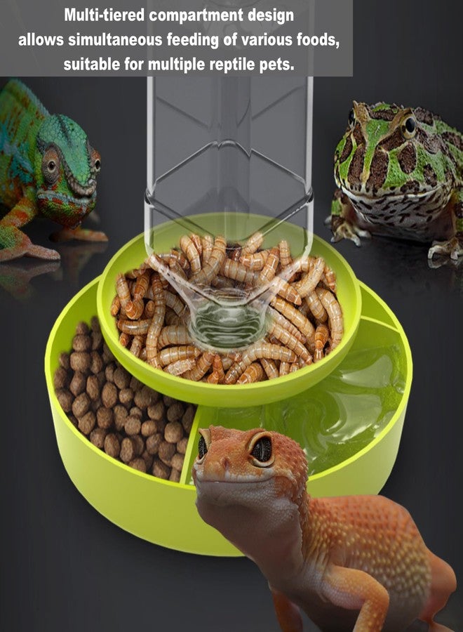GCFTIFF 2-in-1 Reptile Feeding Water Bottle and Feeding Clamp,Automatic Feeders Bowl for Bearded Dragon Gecko Snake Lizard Turtles and Other Small Animals - Image 2